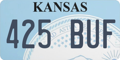 KS license plate 425BUF