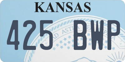 KS license plate 425BWP