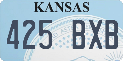 KS license plate 425BXB