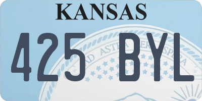 KS license plate 425BYL