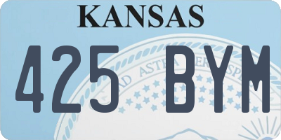 KS license plate 425BYM