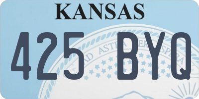 KS license plate 425BYQ