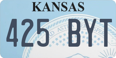KS license plate 425BYT
