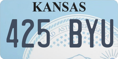 KS license plate 425BYU