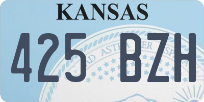 KS license plate 425BZH