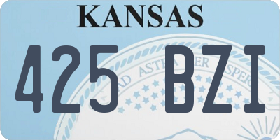 KS license plate 425BZI