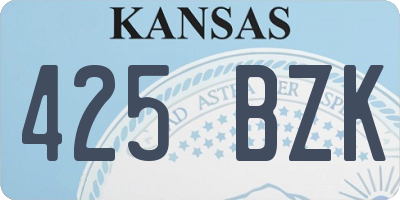 KS license plate 425BZK