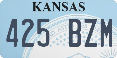 KS license plate 425BZM