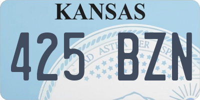 KS license plate 425BZN