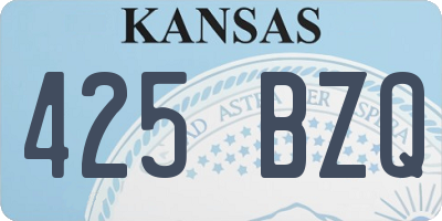KS license plate 425BZQ