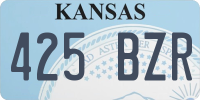 KS license plate 425BZR