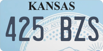 KS license plate 425BZS