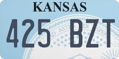 KS license plate 425BZT