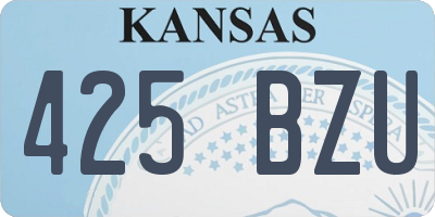KS license plate 425BZU