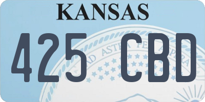KS license plate 425CBD