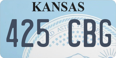 KS license plate 425CBG