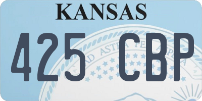 KS license plate 425CBP
