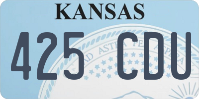 KS license plate 425CDU