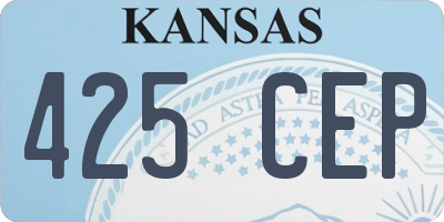 KS license plate 425CEP