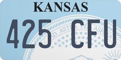 KS license plate 425CFU