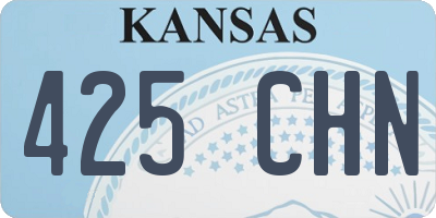KS license plate 425CHN