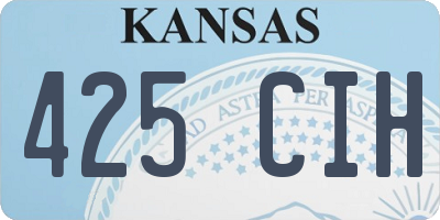 KS license plate 425CIH