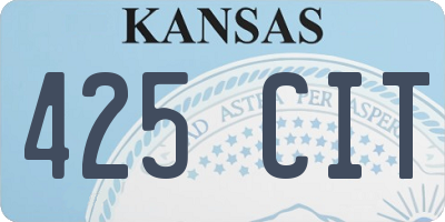 KS license plate 425CIT