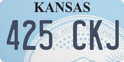 KS license plate 425CKJ
