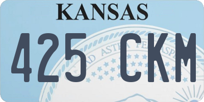KS license plate 425CKM