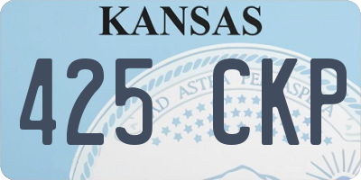 KS license plate 425CKP