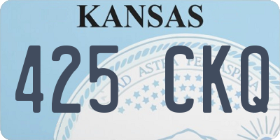 KS license plate 425CKQ