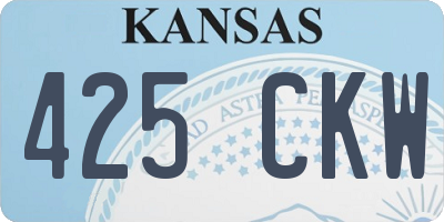 KS license plate 425CKW