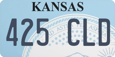KS license plate 425CLD