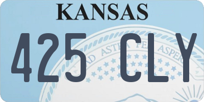 KS license plate 425CLY
