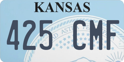 KS license plate 425CMF