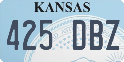 KS license plate 425DBZ