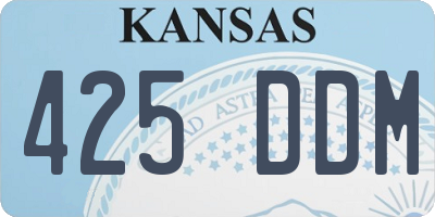 KS license plate 425DDM
