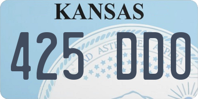 KS license plate 425DDO
