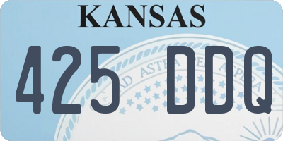 KS license plate 425DDQ
