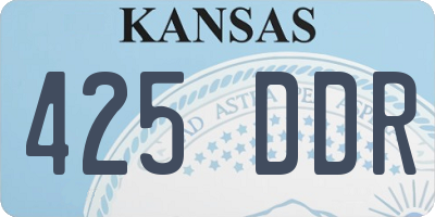 KS license plate 425DDR