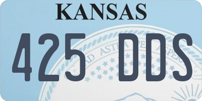 KS license plate 425DDS
