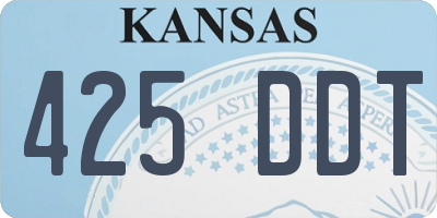 KS license plate 425DDT