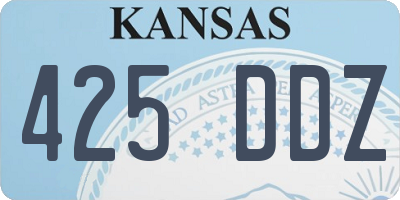 KS license plate 425DDZ