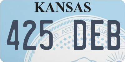 KS license plate 425DEB