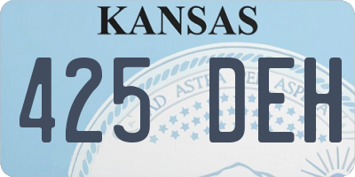 KS license plate 425DEH