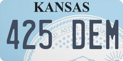 KS license plate 425DEM