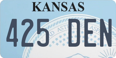 KS license plate 425DEN