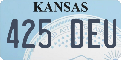KS license plate 425DEU