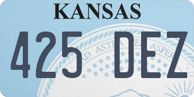 KS license plate 425DEZ