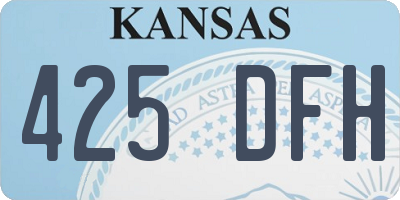 KS license plate 425DFH